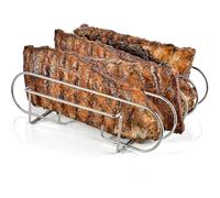 YIMINI Support de Cuisson Acier Rib Rack, Accessoires Barbecue, Rotissoire Verticale, Support pour Côtes Barbecue Métal, Support de Poulet à Griller, pour Griller des Côtes d'agneau
