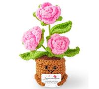 Yiminu.DS Cadeau Anniversaire Femme Personnalisé Cadeaux d'anniversaire Femme Original, Idee Motivation Positive Rose Au Crochet pour Amie Soeur Maman Fille Copine Collègue Ans 18 30 40 50 60 70