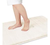 Yimobra Tapis de bain antidérapant, 60 x 90 cm, super absorption d'eau, épais, lavable en machine, facile à sécher - Crème