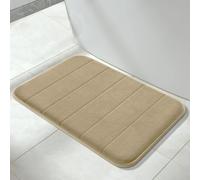 Yimobra Tapis de bain antidérapant, 61 x 43 cm, super absorption d'eau, épais, lavable en machine, facile à sécher - Camel