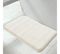 Yimobra Tapis de bain antidérapant, 80 x 50 cm, super absorption d'eau, épais, lavable en machine, facile à sécher - Crème