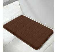 Yimobra Tapis de bain antidérapant, 80 x 50 cm, super absorption d'eau, épais, lavable en machine, facile à sécher - Marron