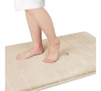 Yimobra Tapis de bain antidérapant, 90 x 60 cm, super absorption d'eau, épais, lavable en machine, facile à sécher - Beige