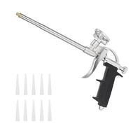 Yimomoyi 1 Pièces Pistolet Mousse Expansive avec 10 Buses, Pistolet pour Mousse Expansive, Pistolet Mousse Polyurethane, Pas Besoin de Nettoyant, pour Calfeutrage,Etanchéité, Remplissage