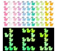 Yimomoyi 121 Mini Canards Lumineux en RéSine, Canard en Plastique Multicolores, 11 Couleurs Petit Canard a Cacher Mini Canards en Résine pour Artisanat Maison, Décoration de Jardin, Décoration Paysage