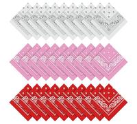 Yimomoyi 30 Pack Foulard Carré, 50 * 50cm Classique Bandanas Foulard avec Motif cachemire fichu bandanas, Bandanas Fichu Foulards carré, Rétro Style Multicolore Multifonction pour Homme et Femme (B)