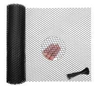 Yimomoyi Filet de Poulet en Plastique ABS, Rouleau de Grillage pour Poulet, Grillage Plastique Filet Poule Grillage Souple Clôture en Plastique Trou de Filet pour Poulailler (Noir, 40cm×3m)