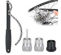Yimomoyi Outils de Demonte de Cassette de Vélo Kit d'outils pour Fouet de chaîne de vélo, 4 Pièces Whip Outil de Retrait de Roue Libre Kit D'outils de Chaîne de Vélo, Convient aux chaînes de Vitesses