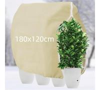 Yimomoyi Voile Hivernage Plante Exterieur, avec Cordon de Serrage Voile D'hivernage, Housse D'hivernage pour Plantes, Housse Hivernage Plante, Housse d'hivernage Réutilisable, 180x120cm