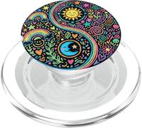 Yin and Yang Balance. Tai Chi, Qi Gong, Reiki Flow, Colorful PopSockets PopGrip pour MagSafe