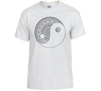 Yin and Yang Chinese Yoga Buda Funny Men Women Vest Tank Top Unisex Womens t Shirts Manches Courtes(Medium)