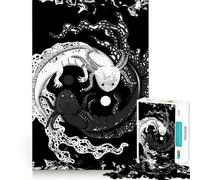 Yin et Yang : Équilibre de la Vie Puzzle de 1000 pièces pour Adolescents Stimulation Cognitive Amusant Emboîtement sûr Pas de pièces Qui se détachent Une façon captivante de Passer Le Temps (38x52cm)
