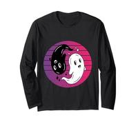 Yin et Yang fantôme Design Effrayant Mignon équilibre Clair Manche Longue