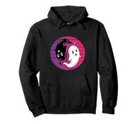 Yin et Yang fantôme Design Effrayant Mignon équilibre Clair Sweat à Capuche