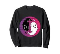 Yin et Yang fantôme Design Effrayant Mignon équilibre Clair Sweatshirt