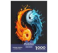 Yin et Yang Puzzle Adulte 1000 Pièces Jeu Éducatif Défi Jouet Jeux De Famille De Qualité Supérieure Cadeaux pour La Famille pour Adultes Et Enfants À Partir De 12 Ans