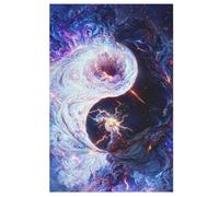 Yin et Yang Space Puzzles Adulte 1000 Pieces Cadeau Famille Puzzle Classique 3D EnfantsJouet en Bois Cadeau Unique （78×53cm）