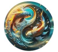Yin-Yang 1000 Pièce Jigsaw Puzzles Jeux ÉduChatifs Créatif Puzzle Rond Défi Couleur pour Adultes Et Enfants 1000pcs (67.5x67.5cm)