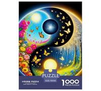 Yin-Yang 1000 Pièce Puzzle Jeu De Famille Classique Jigsaws Belle Décoration Puzzle pour Cadeaux De Voyage, Présent 70x50cm/1000pcs