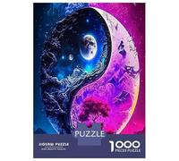Yin-Yang 1000 Pièces Coffret Puzzle Puzzle Premium Carton Solide - DIY Familial Trop Amusant, Belle Déco, Cadeau D’Anniversaire pour Adultes Et Enfants 52x38cm/1000pcs