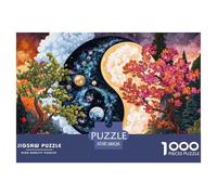 Yin-Yang 1000 Pieces Jigsaw Puzzles for Adults Educhational Games Stress Relieving Entertainment Exercise The Memory of The Brain for Adults and Kids, Age 12 Years Up 38x26cm/1000pcs