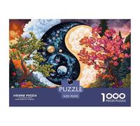 Yin-Yang 1000 Pieces Jigsaw Puzzles for Adults Family Challenge Toys Stress Relieving Entertainment Exercise The Memory of The Brain for The Whole for Women, Gifts for Men 70x50cm/