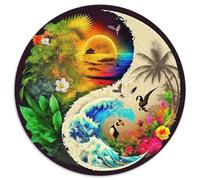 Yin-Yang 1000 Pièces Puzzle Circulaire 3D Haute définition Puzzle Adulte pour Enfants Jeux De Défi Uniques Difficile Impossiblepour Adultes Décoration pour Enfants Cadeau 1000pcs (67.5x67.5cm)
