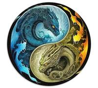 Yin-Yang 1000 Pièces Puzzle Circulaire 3D Haute définition Puzzle Adulte pour Enfants Puzzle Rond Créatif Jeu D'Intelligence De l'art De La Décoration Moderne 1000pcs (67.5x67.5cm)