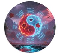 Yin-Yang 1000 Pieces Puzzle Circulaire Matériaux Recyclés De l'art De La DécoRation Moderne Adultes Et Enfants Dès 14 Ans 1000pcs (67.5x67.5cm)
