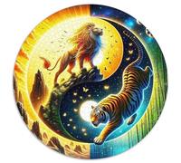 Yin-Yang 1000 Pièces Puzzle Rond commerches Adultes Et Enfants Activité Familiale Classiques Premium Découpe Précise 1000pcs (67.5x67.5cm)