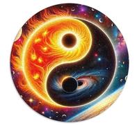 Yin-Yang 1000 Pièces Yin-Yang Puzzle Circulaire Détente & Relaxation Jeu Cadeau Unique Adultes Et Enfants Dès 14 Ans 1000pcs (67.5x67.5cm)