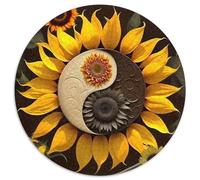 Yin-Yang 1000 Pièces Yin-Yang Puzzle pour Adulte Jeu Éduchatif Défi Jeu Cadeau Unique Adultes Enfants 1000pcs (67.5x67.5cm)