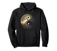 Yin Yang Arbre Spirituel Équilibre Nature Art Nuit et Jour Sweat à Capuche