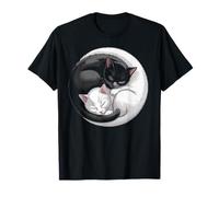 Yin Yang Cat Lover Cat Lover Cat Mom Men Women Kids Funny Kitty T-Shirt