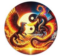 Yin-Yang Circulaire Puzzle Convient pour Adultes Et Enfants 1000 Pièces, Fun Défiant Jeu Éducatif Unique Toy (67.5x67.5cm)