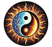 Yin-Yang Circulaire Puzzle Convient pour Adultes Et Enfants 1000 Pièces, Fun Défiant Jeu Éduchatif Unique Toy (67.5x67.5cm)