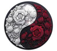 Yin-Yang Design Cadeau Unique Décoration Intérieure Art Floral Style Jeu ÉduChatif Challenge Toy Adultes & Enfants des 14 Ans 1000pcs (67.5x67.5cm)