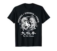 Yin Yang Dragon Tigre Zen Mindfulness Tai Chi Martial Art T-Shirt