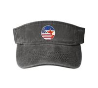 Yin Yang Drapeau Combinaison de l'Amérique et de la Yougoslavie Visière Chapeaux pour Femmes Hommes Chapeau de Soleil Sports Casquettes de Golf Casquette de Baseball
