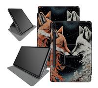Yin-Yang Fox Étui pour Samsung Galaxy Tab S7 (2020) / S8 Tablet (2022) 11 pouces, support pliable rotatif à 360 degrés, plusieurs angles de vue avec mise en veille/réveil automatique