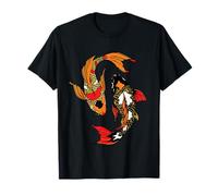 Yin Yang Koi Carpe Fish Cut Out T-Shirt