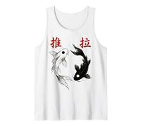 Yin Yang Koi Fish Japanese Ink Wash Traditional Asian Art Débardeur