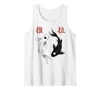 Yin Yang Koi Fish Japanese Ink Wash Traditional Asian Art Débardeur