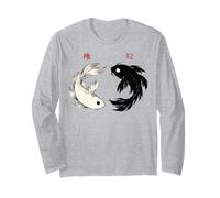 Yin Yang Koi Fish Japanese Ink Wash Traditional Asian Art Manche Longue