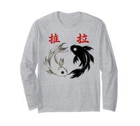 Yin Yang Koi Fish Japanese Ink Wash Traditional Asian Art Manche Longue