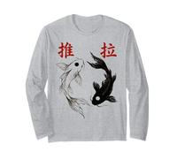 Yin Yang Koi Fish Japanese Ink Wash Traditional Asian Art Manche Longue