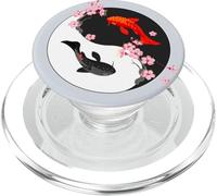 Yin Yang Koi Poisson Japonais Cerisier Fleur Sakura Art Zen PopSockets PopGrip pour MagSafe