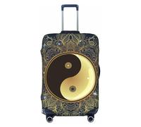 Yin & Yang Mandala Housses de bagage de voyage élastiques 45,7 à 81,3 cm, noir, S