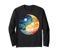 Yin Yang Mystique Graphique Art Chinois Philosophie Taoïsme Manche Longue