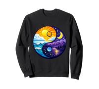 Yin Yang Nature Balance Soleil Lune Océan Montagne Sweatshirt